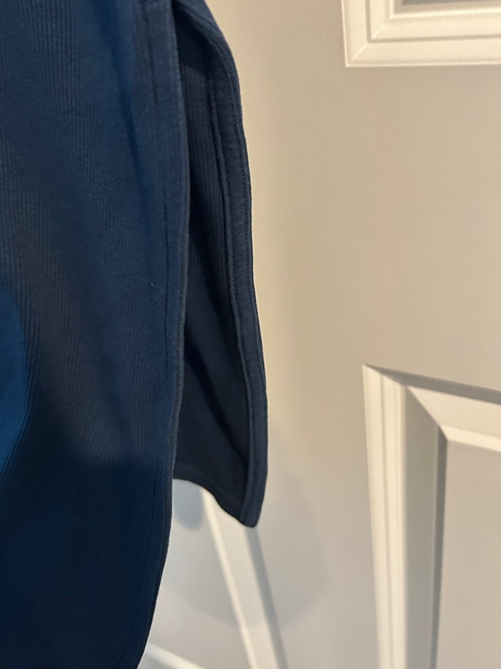 Navy Blue Tank Midi Dress - Classic Sleeveless Dress - Picture 2 of 2
